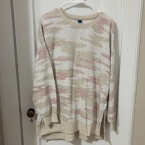 Old Navy Women's Sweater in Cream and Pink